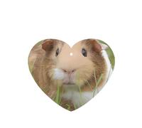 YYHHAOFA Cute Guinea Pig Prints Heart Shape Car Air Fresheners Cards Set of 6 Pieces : Hanging Scented Cards for bedroom Bathroom Car Interior Decor