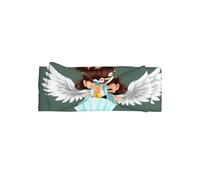 YYHHAOFA Cute little angel Prints Baby Bow Throw - Soft & Stretchy Nylon-Spandex Headband for Newborns 0-6 Months - Ideal Shower Gift