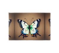 YYHHAOFA Cute little butterfly Pattern Durable placemat, waterproof, easy to clean, heat-resistant, anti slip placemat set