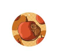 YYHHAOFA Cute little hamster Prints Round Shape Car Air Fresheners Cards Set of 6 Pieces : Hanging Scented Cards for bedroom Bathroom Car Interior Decor
