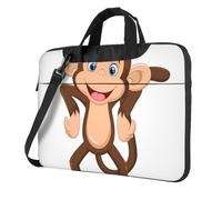 YYHHAOFA Cute Monkey Prints Ultra-thin portable shoulder laptop bag 14 inch Stylish and Protective Super soft lining