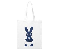 YYHHAOFA Cute navy blue bunny Prints Woman Canvas Tote Bag Strong and durable for traveling, shopping, Daily One Size