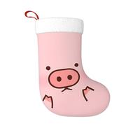 YYHHAOFA Cute Pig Pattern Christmas Decorative Stockings : Soft, Light and Tactile Suitable for Christmas, Halloween