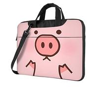 YYHHAOFA Cute Pig Prints Ultra-thin portable shoulder laptop bag 15.6 inch Stylish and Protective Super soft lining