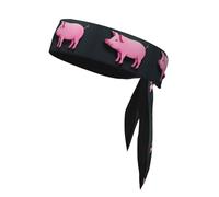 YYHHAOFA Cute pink pig Picture Sports headscarf, sweat absorbing and breathable, motion headband, double-sided kerchief