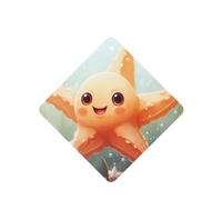 YYHHAOFA Cute smiley lake Prints Square Car Air Fresheners Cards Set of 6 Pieces : Hanging Scented Cards for bedroom Bathroom Car Interior Decor