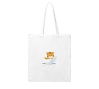 YYHHAOFA Cute tiger in the eggshell Prints Woman Canvas Tote Bag Strong and durable for traveling, shopping, Daily One Size