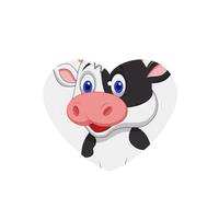 YYHHAOFA Dairy Cow Prints Heart Shape Car Air Fresheners Cards Set of 6 Pieces : Hanging Scented Cards for bedroom Bathroom Car Interior Decor