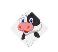 YYHHAOFA Dairy Cow Prints Square Car Air Fresheners Cards Set of 6 Pieces : Hanging Scented Cards for bedroom Bathroom Car Interior Decor