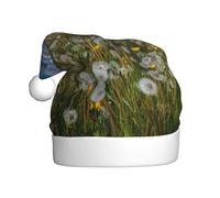 YYHHAOFA Dandelion on the Prairie Picture Christmas Hat for Adult for men and women clothing headband for festive occasions
