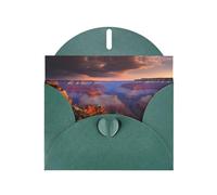 YYHHAOFA Dark Green Greeting Card Beauty Grand Canyon Picture for Christmas, Children's Birthday, Valentine's Day, and Party Invitation
