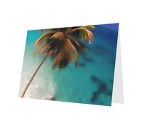 YYHHAOFA Dark Green Greeting Card Caribbean Islands Picture 4x6in for Christmas, children's birthdays, Valentine's Day, wedding anniversaries, and party invitations