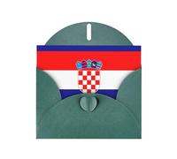 YYHHAOFA Dark Green Greeting Card Republic of Croatia flag Picture 4x6in for Christmas, children's birthdays, Valentine's Day, wedding anniversaries, and party invitations