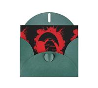 YYHHAOFA Dark Green Greeting Card Spartan Warrior Helmet Picture 4x6in for Christmas, children's birthdays, Valentine's Day, wedding anniversaries, and party invitations