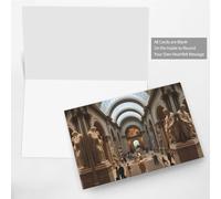 YYHHAOFA Dark Green Greeting Card The Metropolitan Museum of Art in New York Picture for Christmas, Children's Birthday, Valentine's Day, and Party Invitation