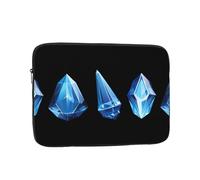 YYHHAOFA Dazzling Blue Crystal Picture Portable Laptop Sleeve Case - Shockproof Portable Laptop Sleeve Bag 10 inch for Men and Women Business Travel, Office Daily Use