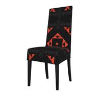 YYHHAOFA Decorative art Prints Dining Chair Throws - Stretchable Polyester-Spandex Slipcovers for Refreshing Your Dining Room Decor