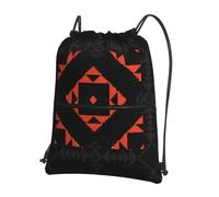 YYHHAOFA Decorative art Prints Drawstring Zipper Backpack - Lightweight Water-Resistant Gym Duffel Bag with Pocket for Travel Sports Yoga