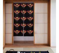 YYHHAOFA Demon in hell flames Pattern Door curtain partition splicing privacy protection suitable for kitchen, bathroom, room 34x56in