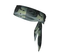 YYHHAOFA Demon on The Ocean Picture Sports Headscarf, Casual Headband, Elastic, Sweat Absorbing, Adjustable, Anti Slip