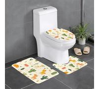 YYHHAOFA Desert Creatures Pattern Three Piece Set of Bathroom Floor mats, Bathroom Shower mats, Anti Slip Quick Drying
