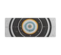 YYHHAOFA Design Target Pattern Extra Large Mouse pad Mousepad Computer Office Gaming Keyboard Thickened Version 12x31.5in