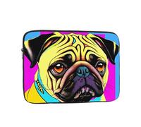 YYHHAOFA Dogs Pop Art Pug Picture Portable Laptop Sleeve Case - Shockproof Portable Laptop Sleeve Bag 17 inch for Men and Women Business Travel, Office Daily Use