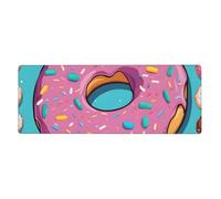 YYHHAOFA Donut Pattern Extra Large Mouse pad Mousepad Computer Office Gaming Keyboard Thickened Version 12x31.5in