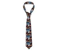 YYHHAOFA Double Dragon Battle Picture Men's Necktie for Business, Daily Wear, Work, Birthdays, Weddings, Parties, Banquets Easy Care 57X3.1 In
