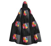 YYHHAOFA Dream Balloon Pattern Halloween Adult Hooded Cape Men'S And Women'S Clothing Mantle Role-Playing