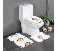 YYHHAOFA Dream hot air Balloon Pattern Three Piece Set of Bathroom Floor mats, Bathroom Shower mats, Anti Slip Quick Drying