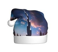 YYHHAOFA Dubai Sidewinder Tower Picture Christmas Hat for Adult for men and women clothing headband for festive occasions