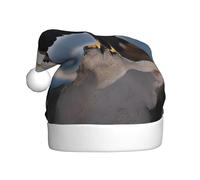 YYHHAOFA Eagle on a dead tree Printed Christmas Hat for Adult Soft and Fluffy Brim, Lightweight Comfort