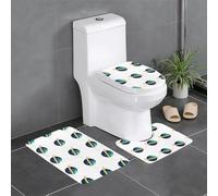 YYHHAOFA Earth Rainbow Stars Pattern Three Piece Set of Bathroom Floor mats, Bathroom Shower mats, Anti Slip Quick Drying