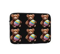 YYHHAOFA Easter Egg Bear Picture Portable Laptop Sleeve Case - Shockproof Portable Laptop Sleeve Bag 12 inch for Men and Women Business Travel, Office Daily Use