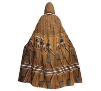 YYHHAOFA Egypt Hieroglyphics Printed Halloween Adult Hooded Cloak is a super large, comfortable, and durable cloak