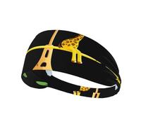 YYHHAOFA Elephant Giraffe Playing on Seesaw Pattern Sports Headband for Women Sweat Proof Bandeau Summer Elastic Band
