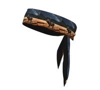 YYHHAOFA Elk in the meadow Printed Sports Double-Sided Headscarf Quick Drying, Moisture Wicking for Women, Girls, and Men