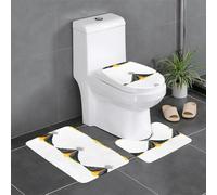 YYHHAOFA Erupting Volcano Pattern Three Piece Set of Bathroom Floor mats, Bathroom Shower mats, Anti Slip Quick Drying