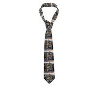 YYHHAOFA Europe and America C Picture Men's Necktie for Business, Daily Wear, Work, Birthdays, Weddings, Parties, Banquets Easy Care 57X3.1 In