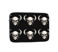 YYHHAOFA Evil Skull Horn Picture Portable Laptop Sleeve Case - Shockproof Portable Laptop Sleeve Bag 10 inch for Men and Women Business Travel, Office Daily Use