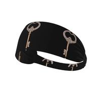YYHHAOFA Exquisite Castle Keys Pattern Sports Headband for Women Sweat Proof Bandeau Summer Elastic Band
