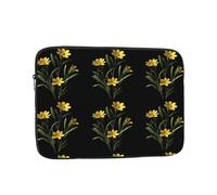 YYHHAOFA Eye-catching Little Yellow Flowers Picture Portable Laptop Sleeve Case - Shockproof Portable Laptop Sleeve Bag 12 inch for Men and Women Business Travel, Office Daily Use