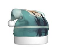 YYHHAOFA Fallen leaves on a tranquil lake Picture Christmas Hat for Adult for men and women clothing headband for festive occasions