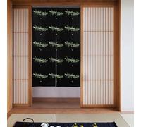 YYHHAOFA Falling snow on pine branches Pattern Door curtain partition splicing privacy protection suitable for kitchen, bathroom, room 34x56in
