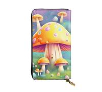 YYHHAOFA Fantasy Dream Mushroom Printed Leather Long Clutch Wallet : Comfortable, Lightweight,Fashion, Durable 7.48 x 4.13 in
