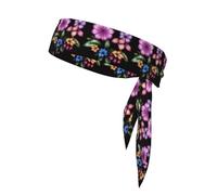 YYHHAOFA Fantasy Flowers Picture Sports Headscarf, Casual Headband, Elastic, Sweat Absorbing, Adjustable, Anti Slip