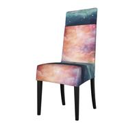 YYHHAOFA Fantasy Paradise Space Printed dining chair cover is easy to disassemble and made of high resilience fabric that is wear-resistant