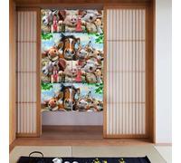 YYHHAOFA Farm Animals Printed Curtain two Pieces Spliced 34x56in Fabric curtains, room dividers Fabric, Smooth & Not Easily Wrinkled