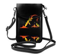YYHHAOFA Fire Dragon Under The Volcano Pattern Small Leather Women'S Crossbody Flip Phone Bag, Waterproof And Durable